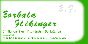 borbala flikinger business card